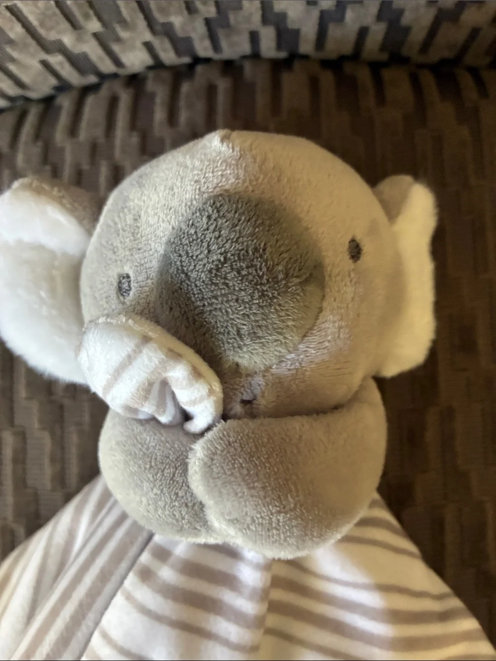 Carters Just One You lovely Koala Bear Gray Stripes Security Blanket Plush